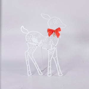 White Glitter Reindeer Christmas Light