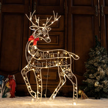 Ladda upp bild till gallerivisning, White Glitter Reindeer Christmas Light
