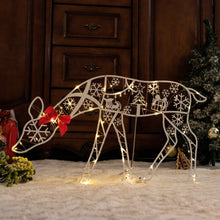 Ladda upp bild till gallerivisning, White Glitter Reindeer Christmas Light
