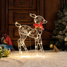 Ladda upp bild till gallerivisning, White Glitter Reindeer Christmas Light
