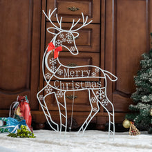 Ladda upp bild till gallerivisning, White Glitter Reindeer Christmas Light
