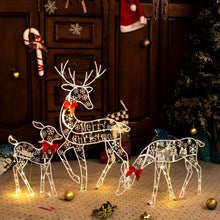 Ladda upp bild till gallerivisning, White Glitter Reindeer Christmas Light
