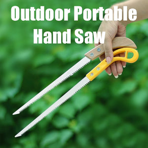 Portable hand saw for outdoor use