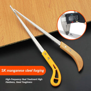 Portable hand saw for outdoor use